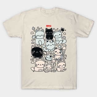 A group of black and white cats T-Shirt